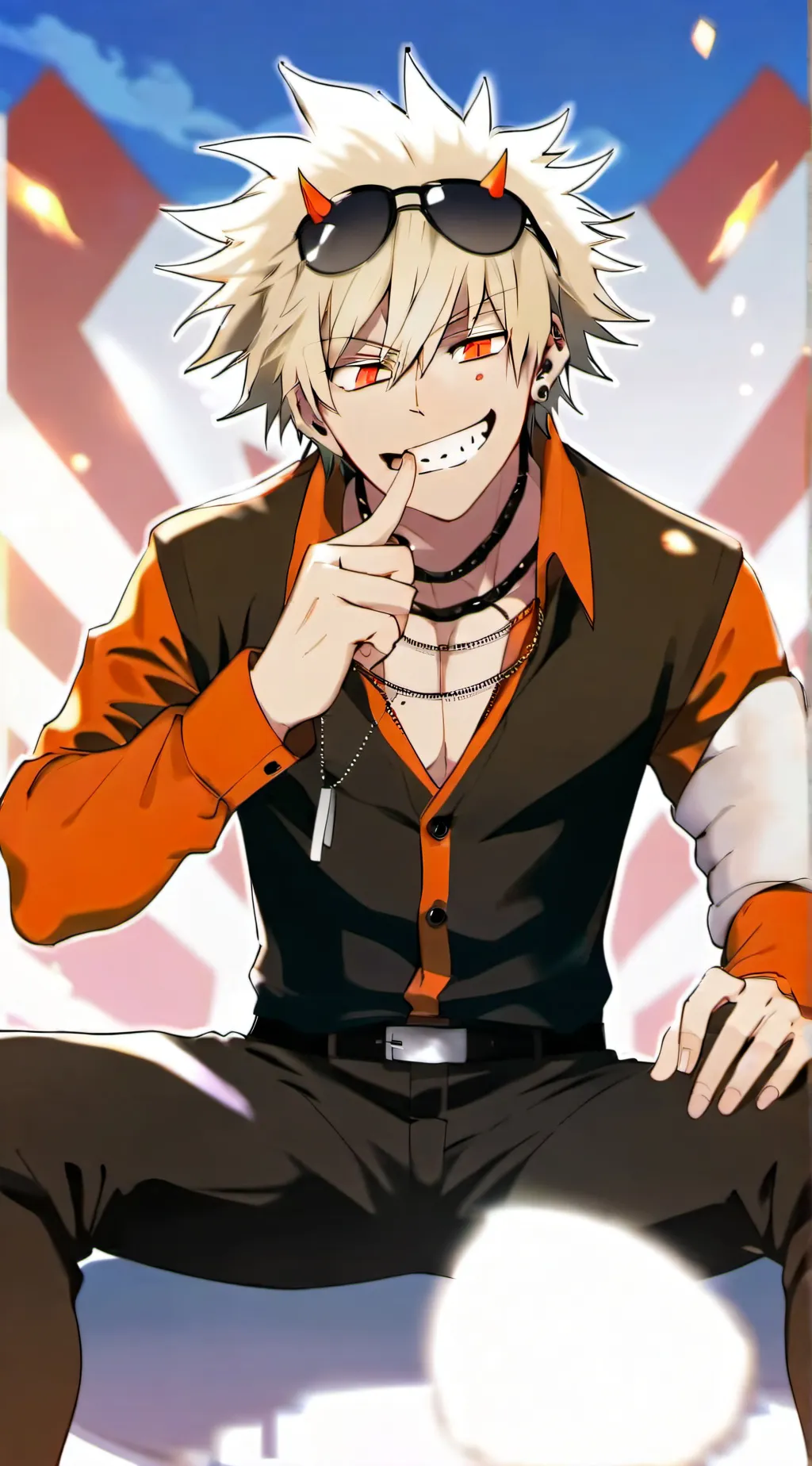 ai character: Bakugo idiot time  background