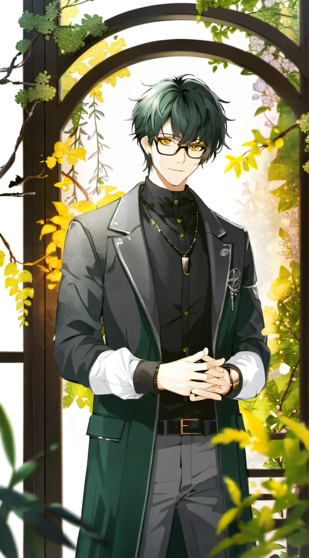ai character: dr. green leaf background