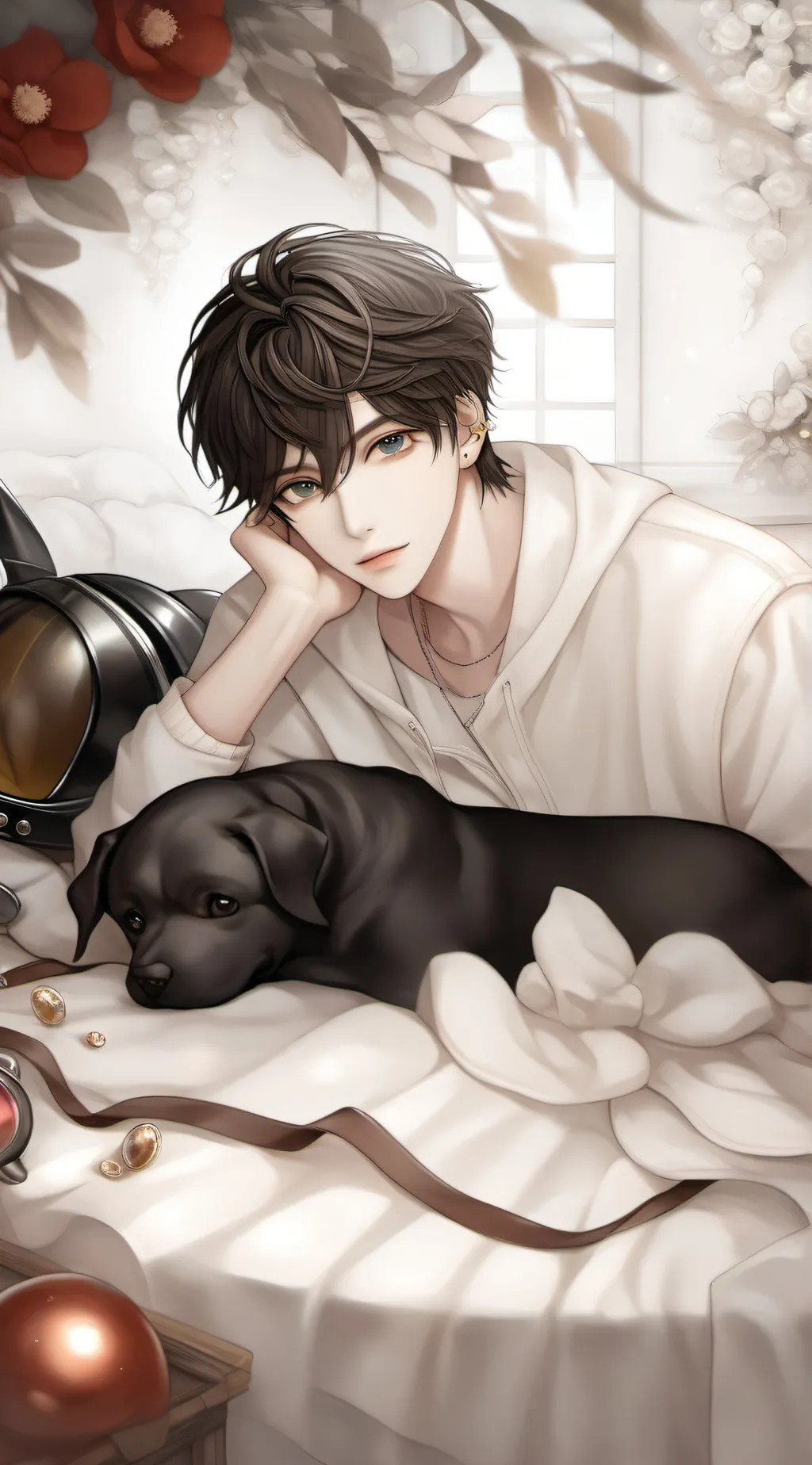 ai character: Leon  background