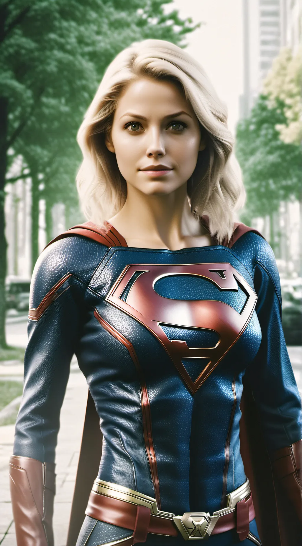 ai character: super girl  background