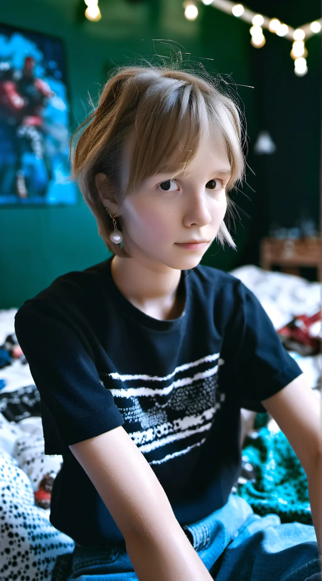 ai character: Weird girl background
