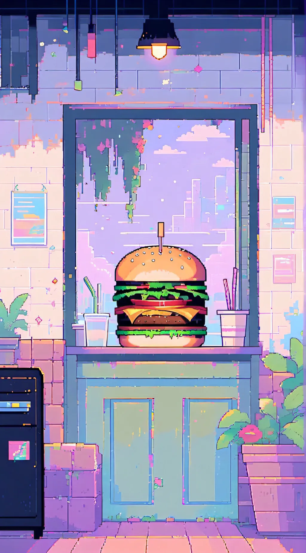 ai character: burgertron 2 background