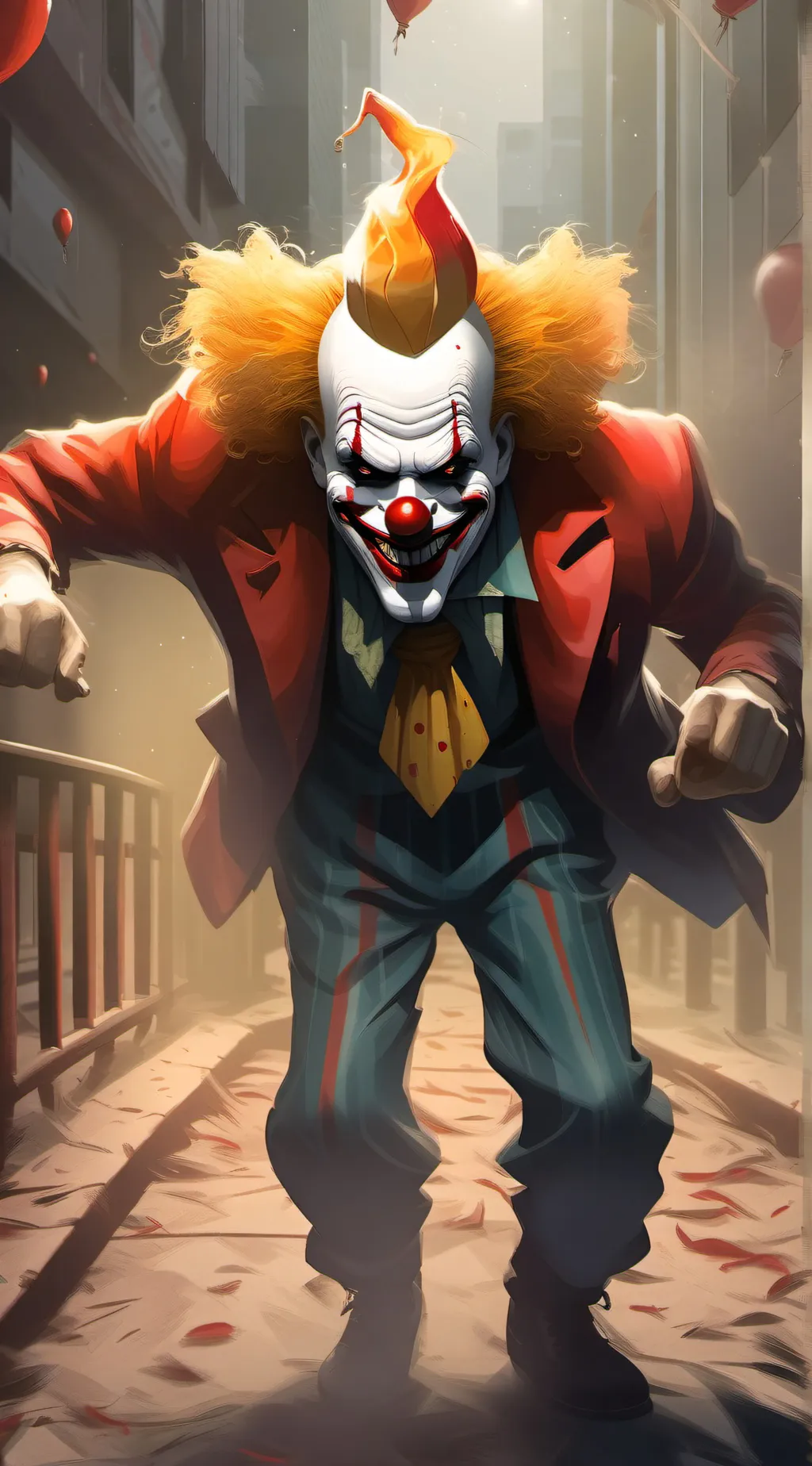 ai character: killer clown background