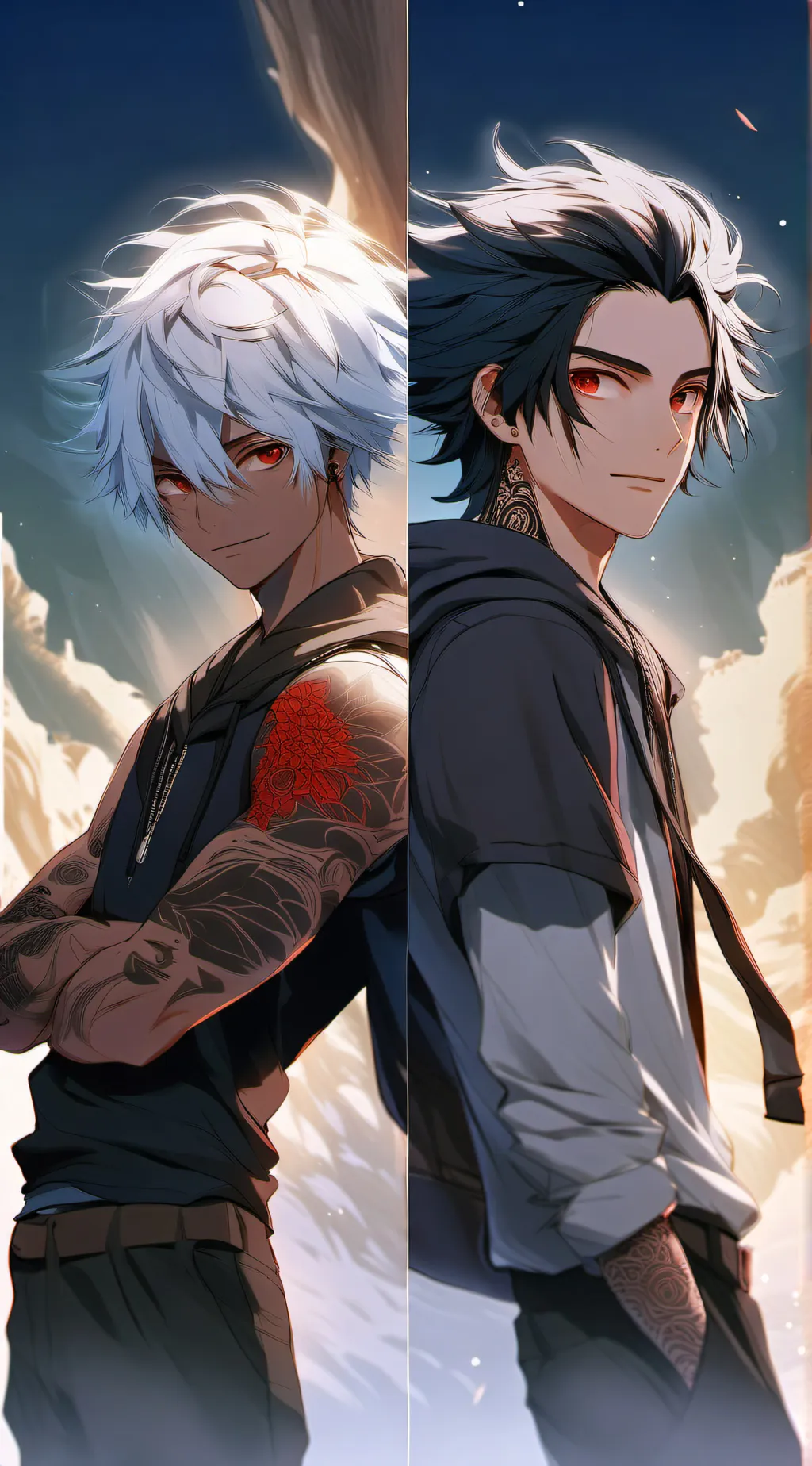 ai character: Akaide and Kai  background