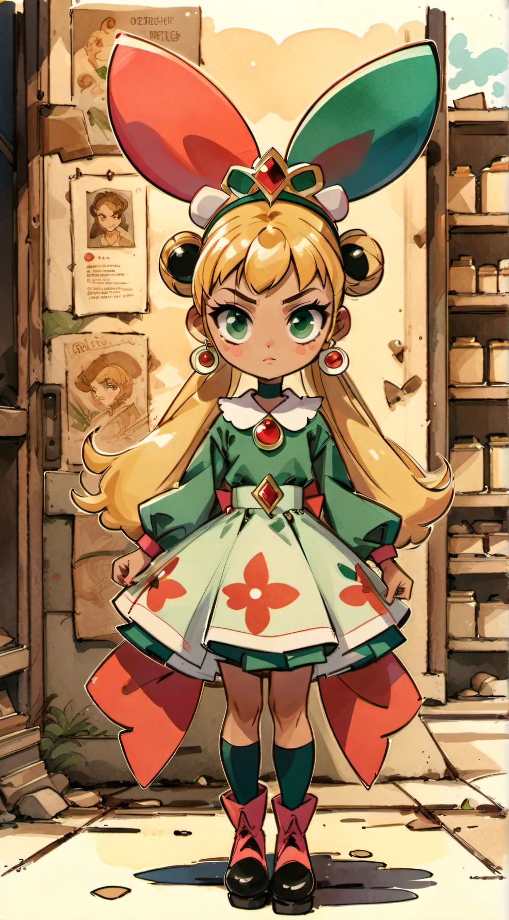 ai character: Blossom background