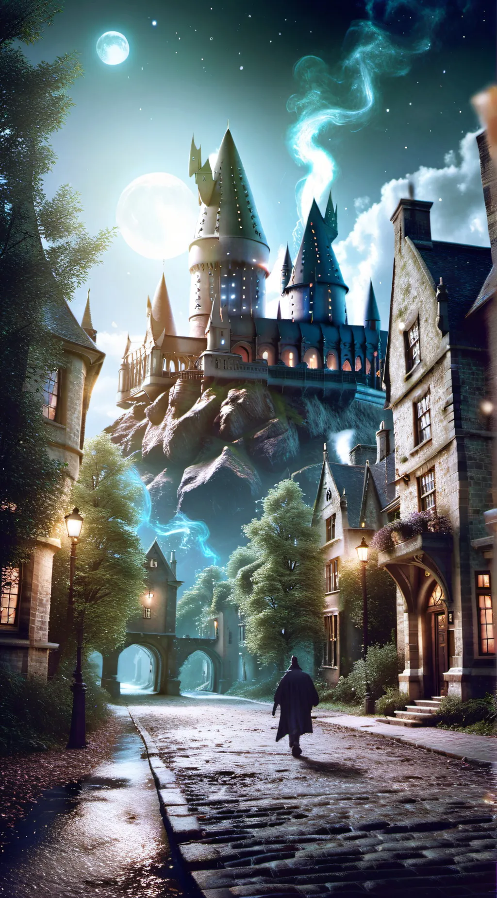 ai character: hogwarts school background
