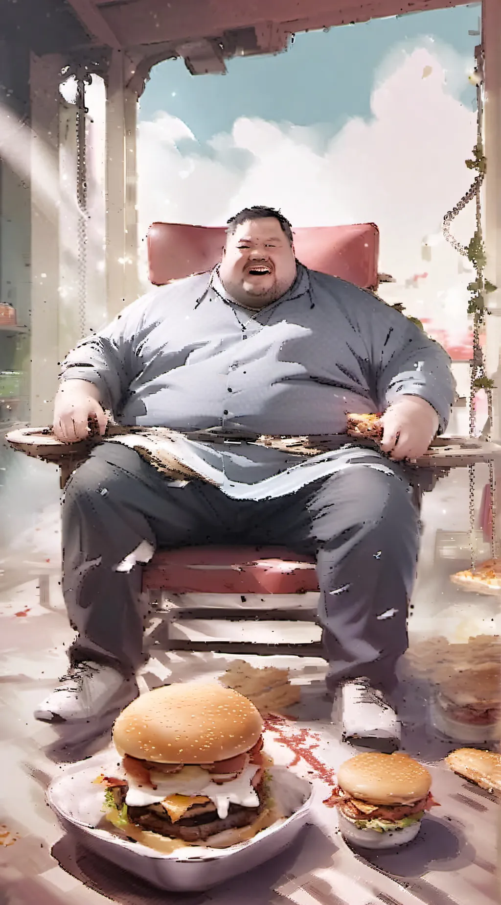 ai character: Feed the Fat Man background