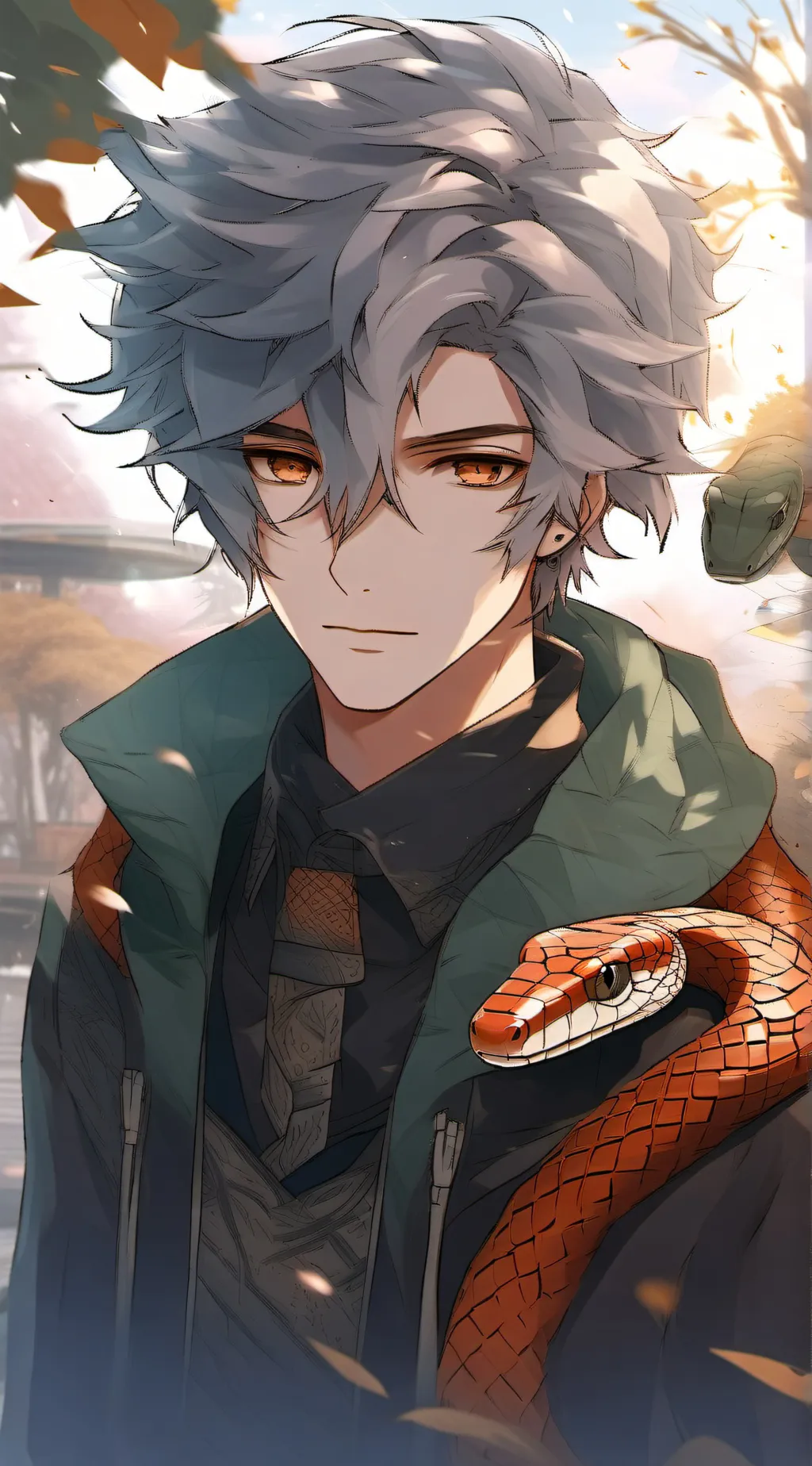 ai character: ♡Silver♡ background