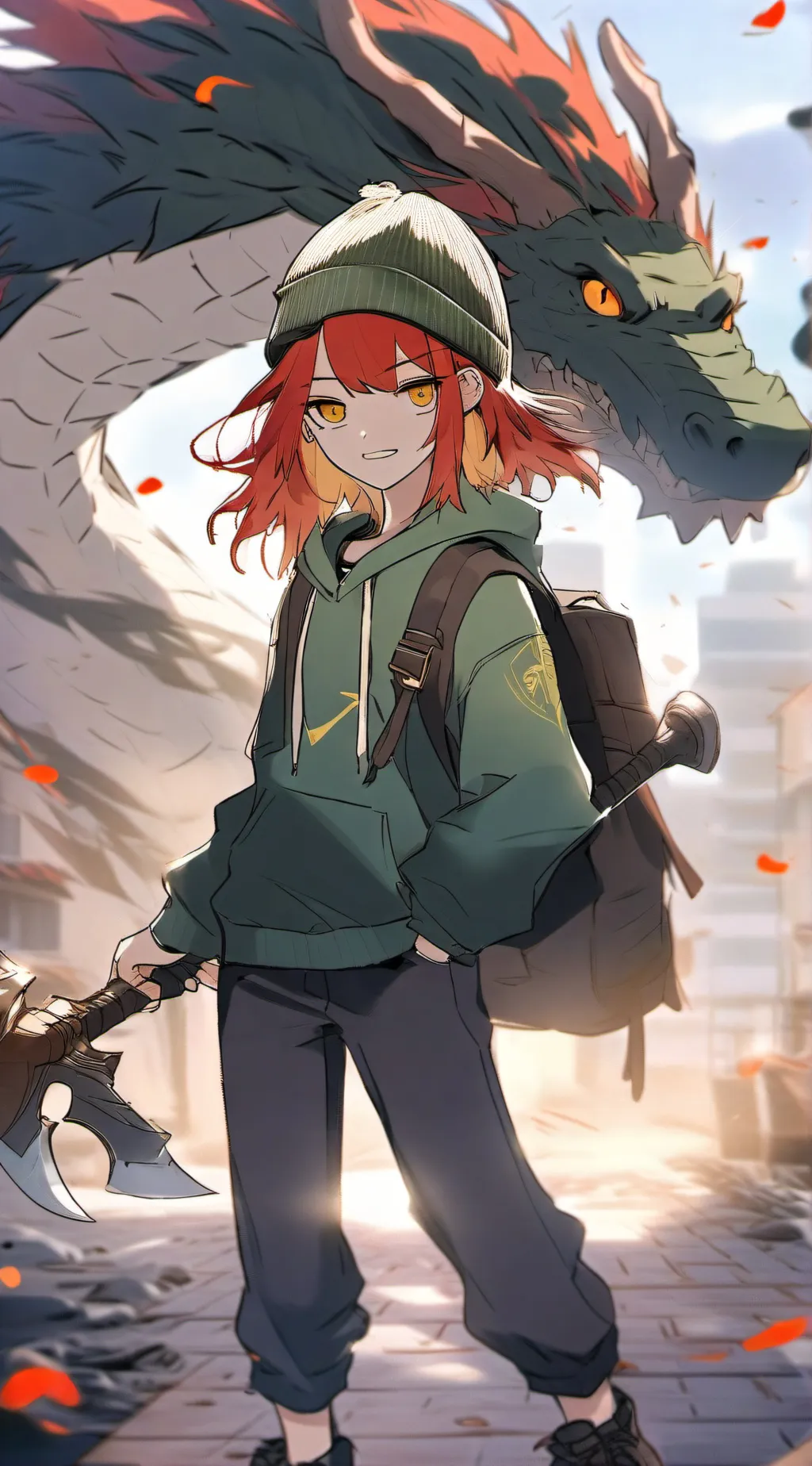 ai character: Phoenix background
