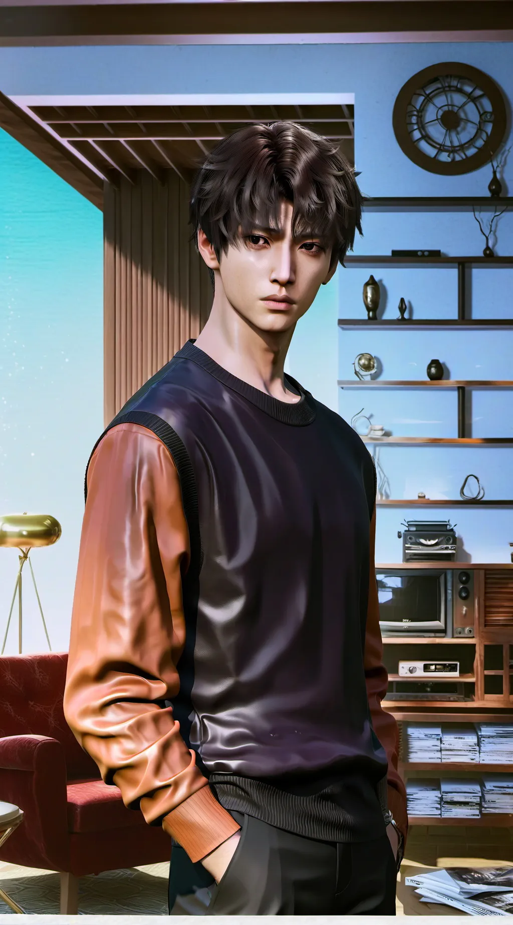 ai character: sweet home background