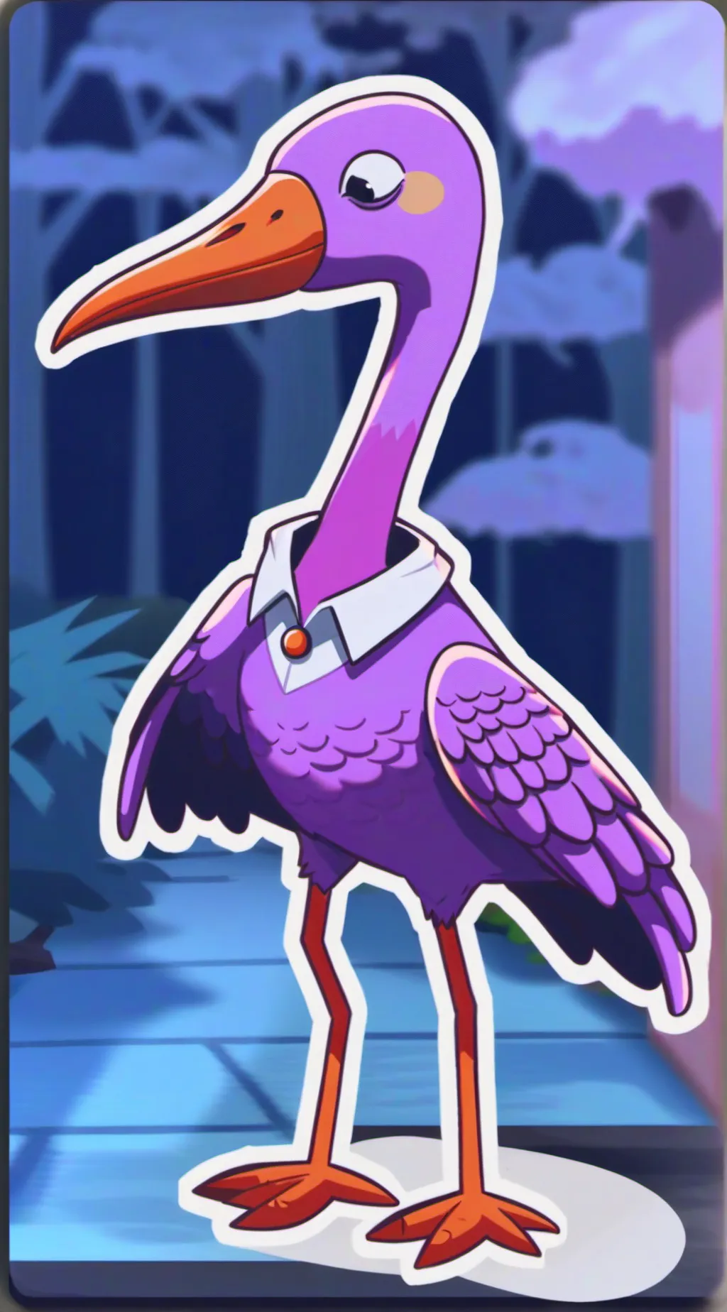 ai character: oplia bird background