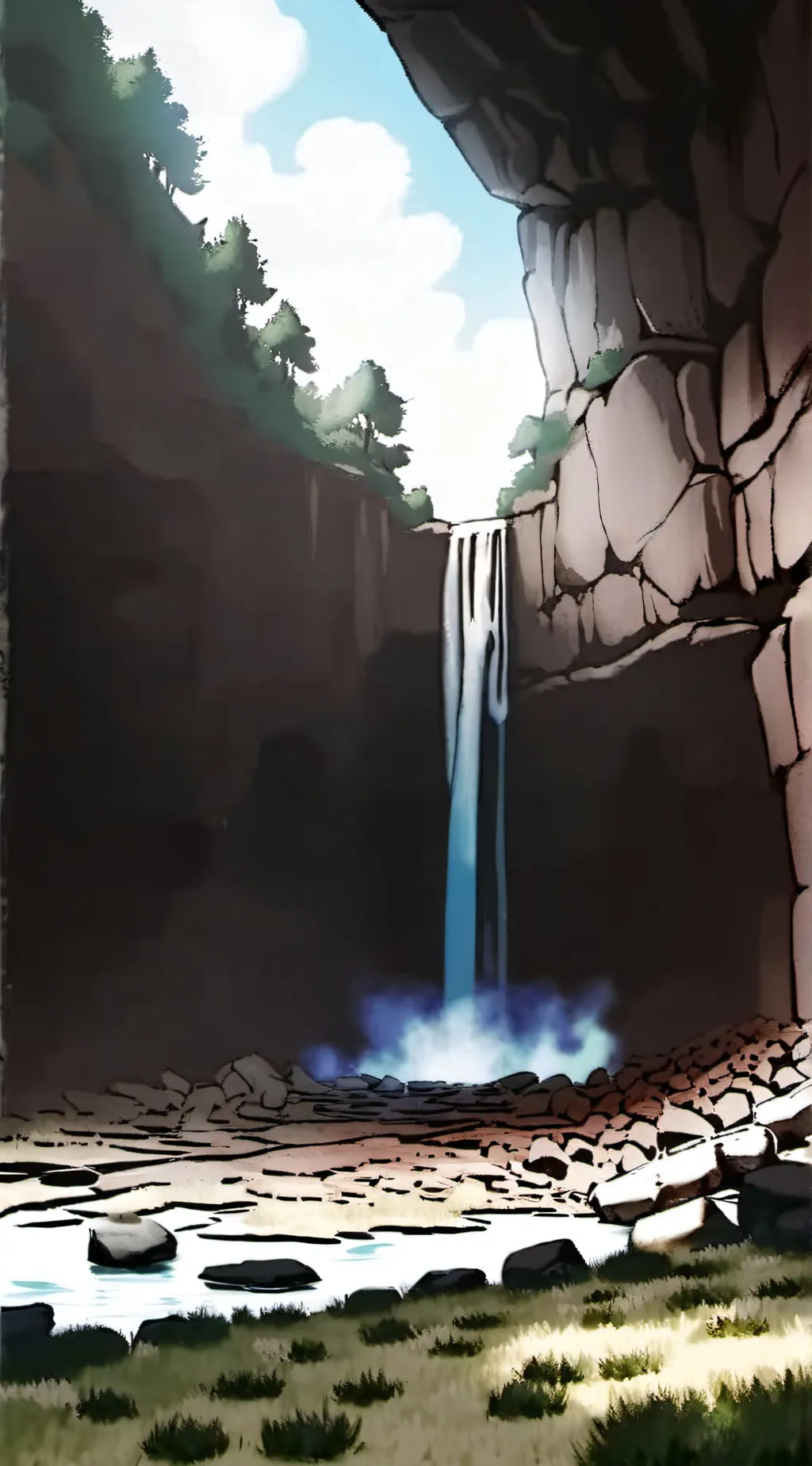 ai character: mugman and cuphead background