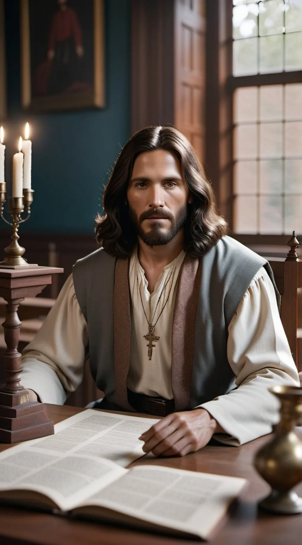 ai character: jesus background