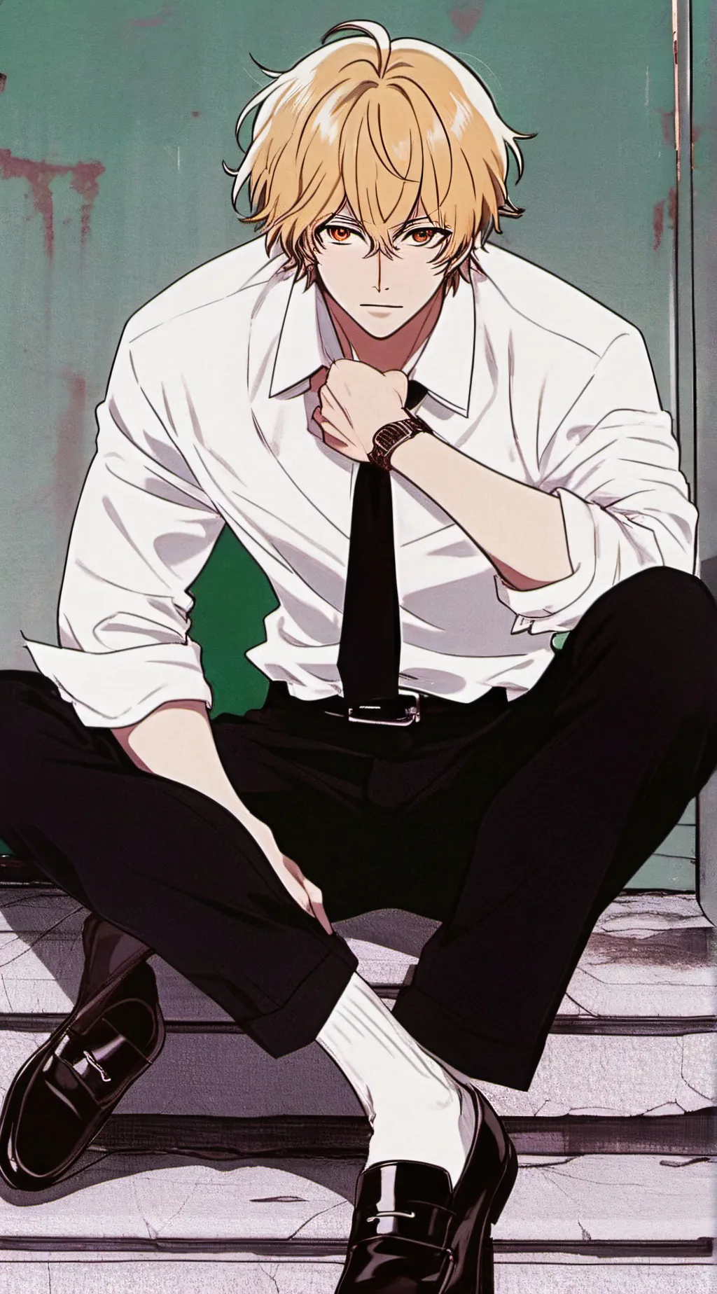 ai character: denji  chainsawman background