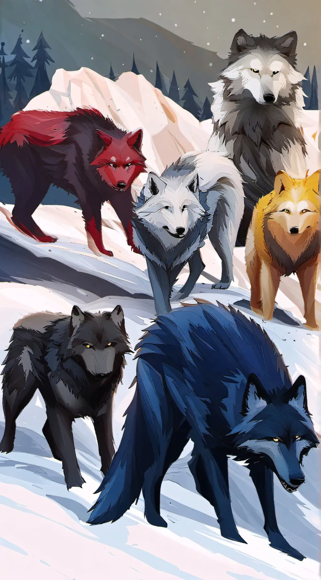 ai character: Twilight wolves background