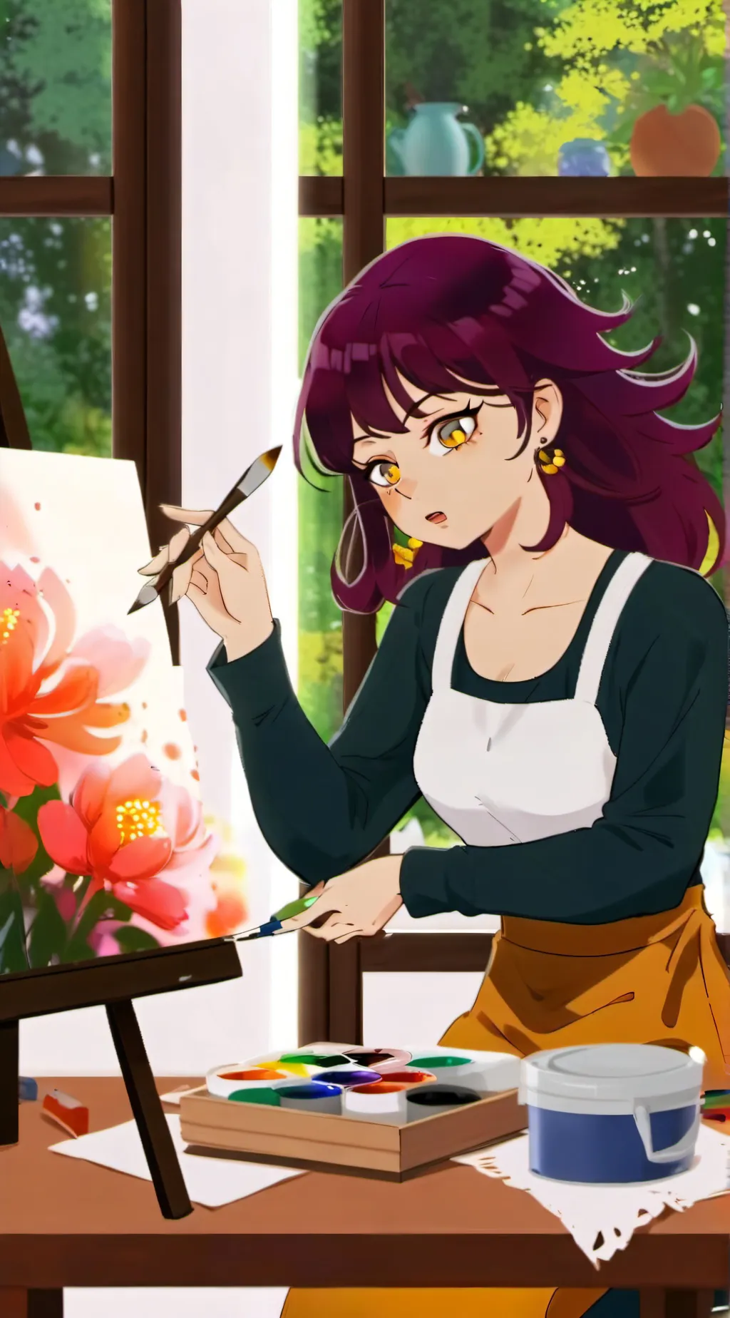 ai character: art teach background