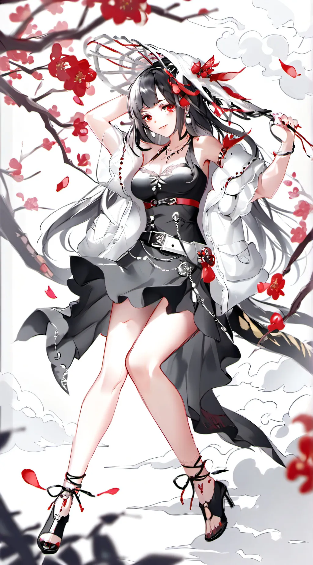 ai character: Red velvet girl background