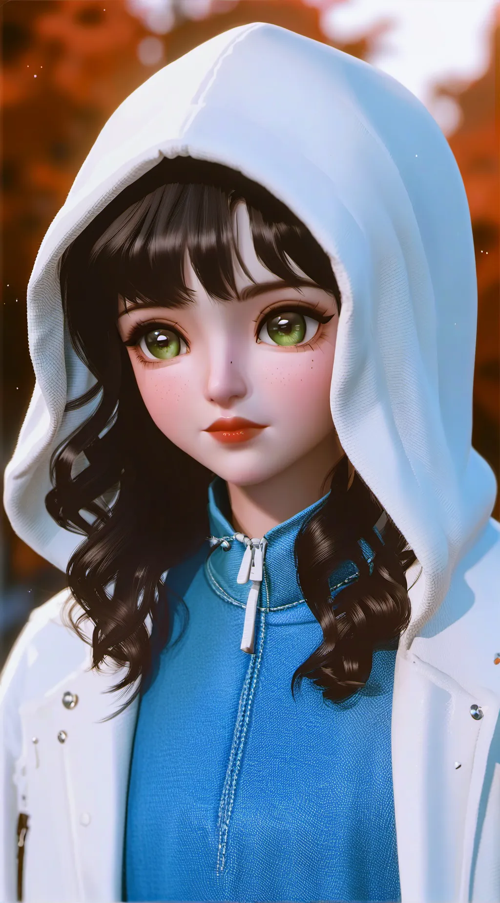 ai character: Violet background
