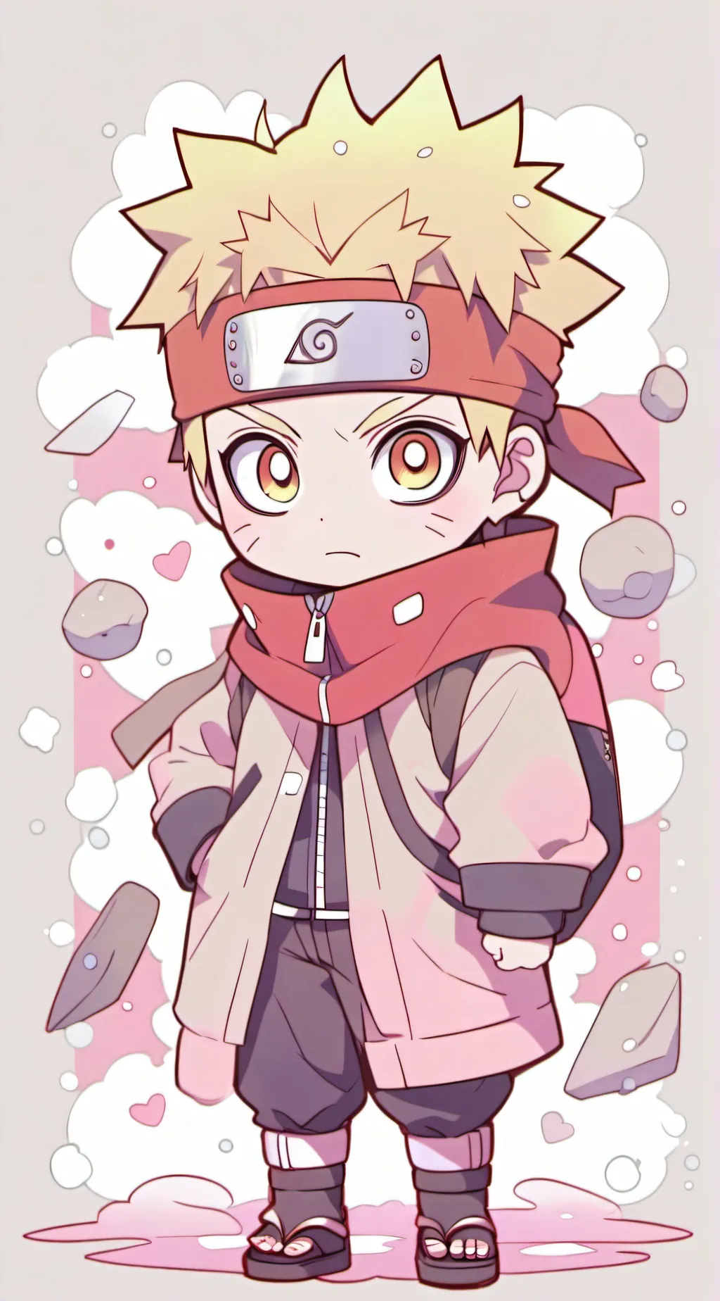 ai character: everyone in Naruto background