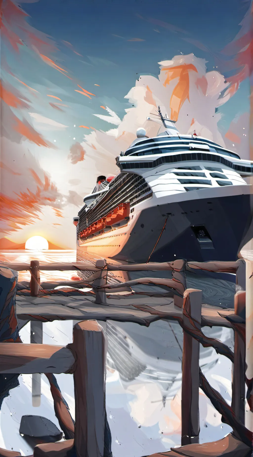 ai character: MHA Cruise Ship background