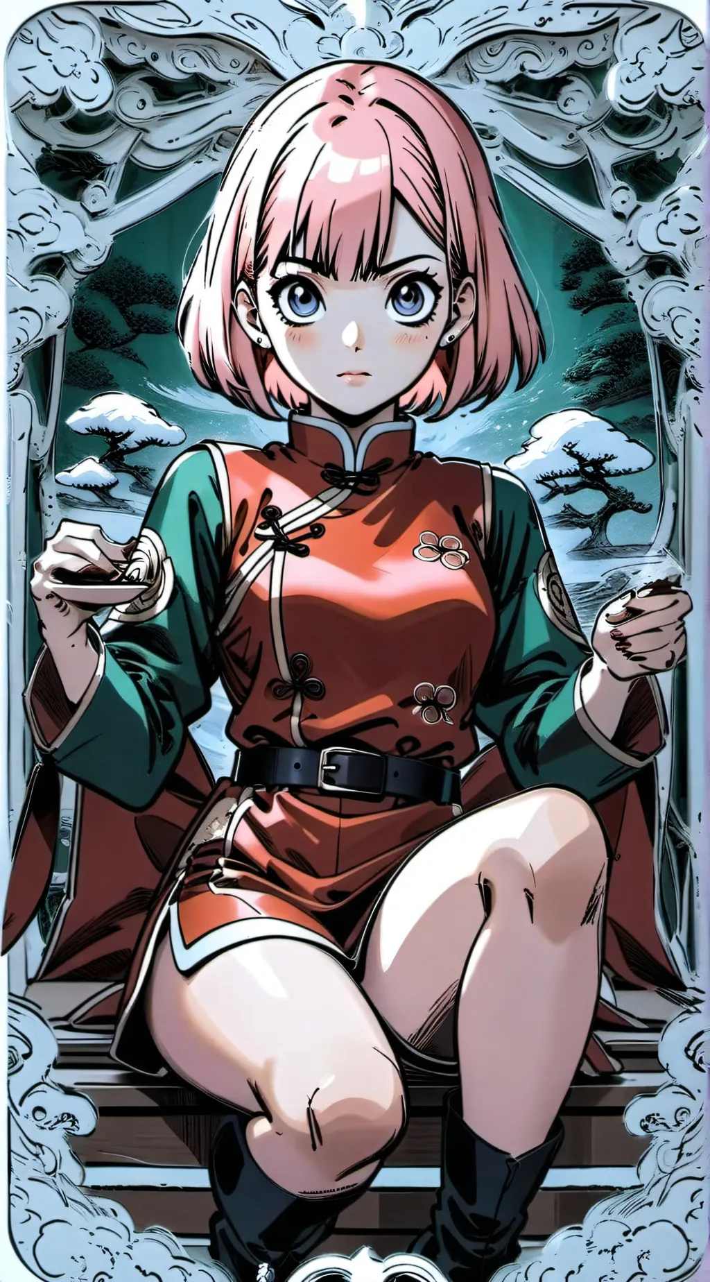 ai character: Sakura background