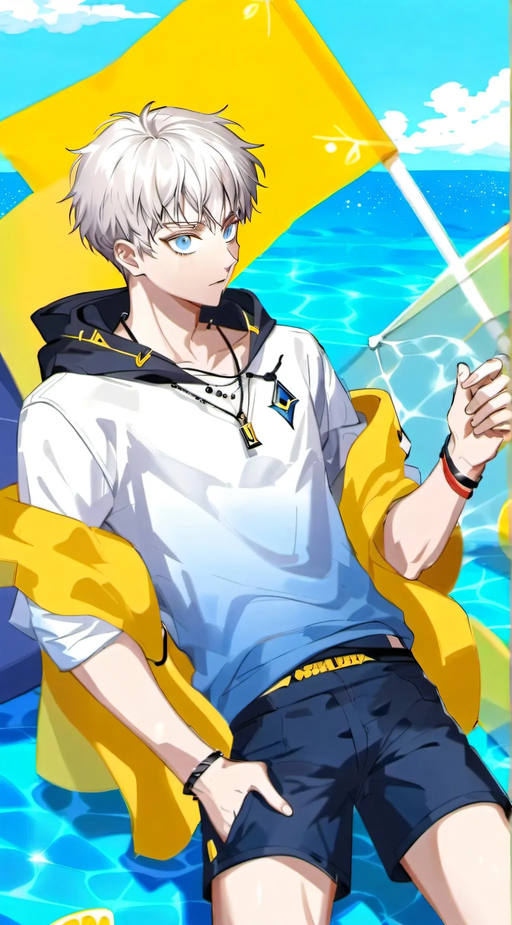 ai character: gojo kid background