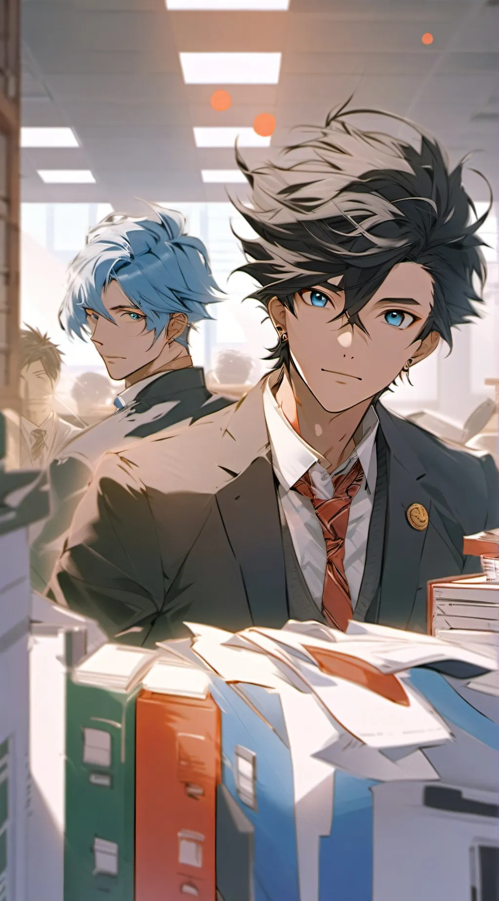 ai character: Azul and Arken background