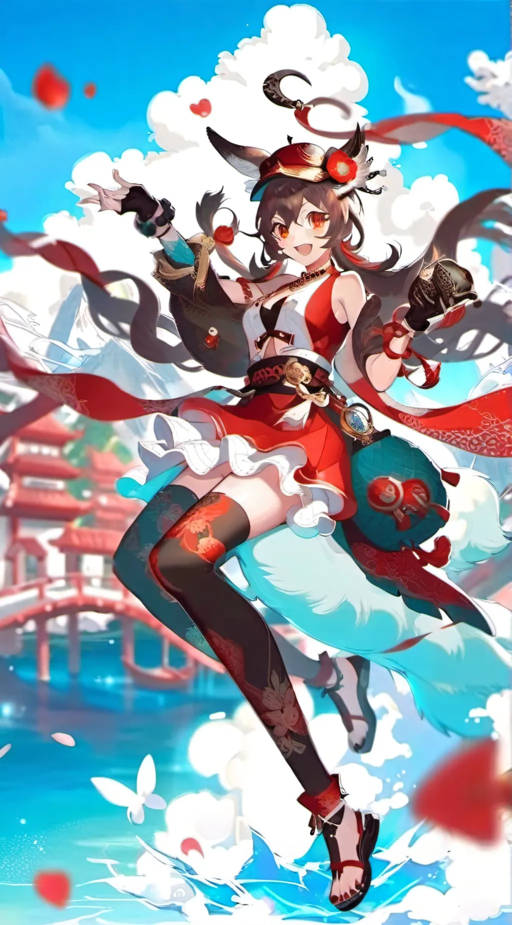 ai character: Amber background