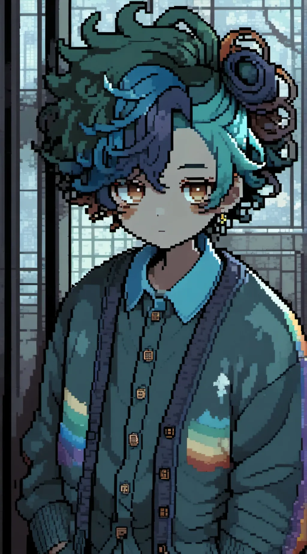 ai character: Wally darling AU!! background