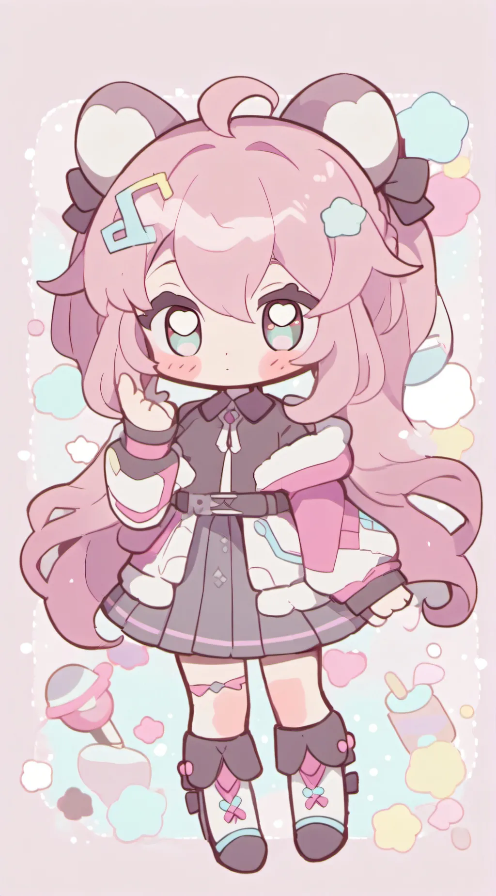 ai character: button background