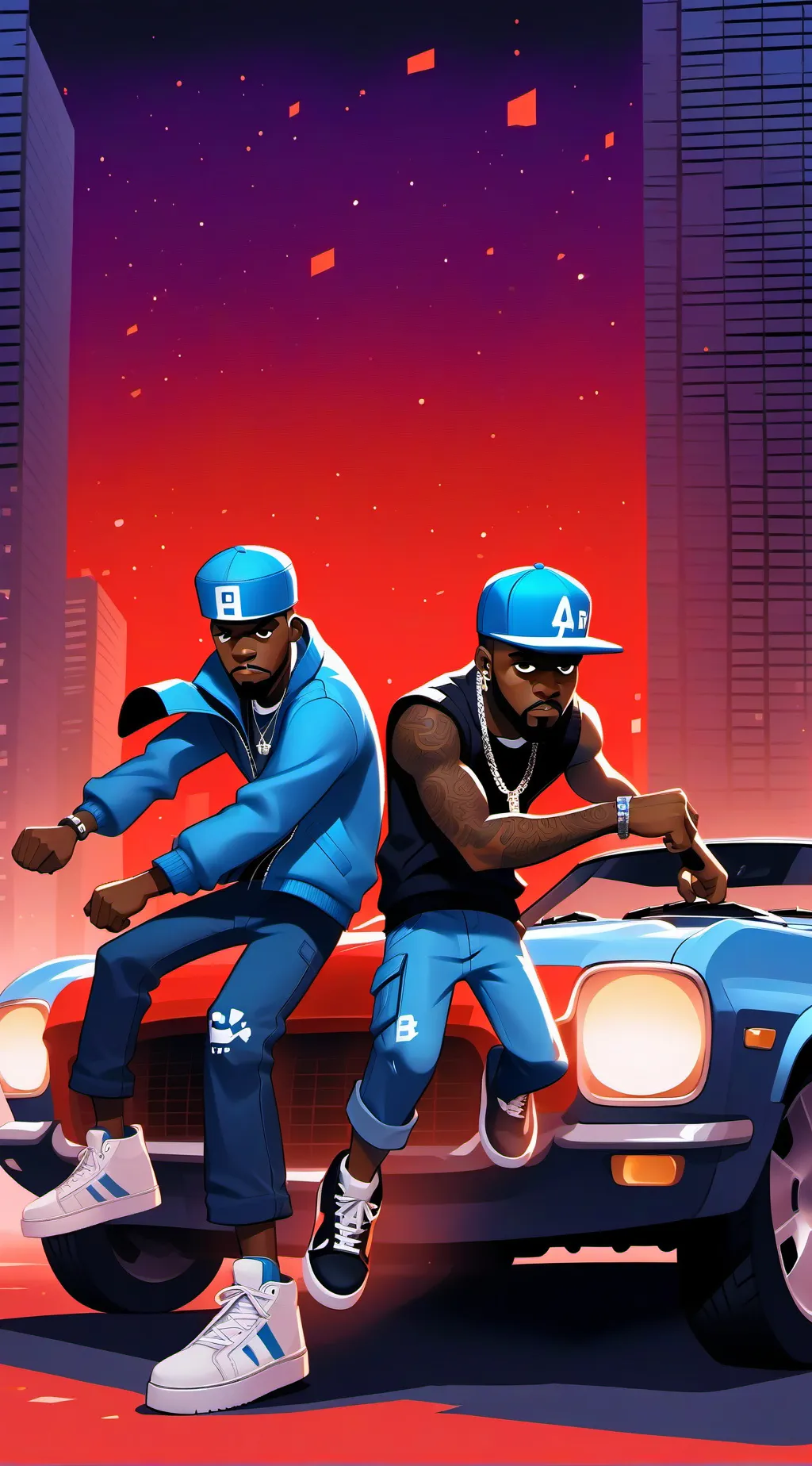 ai character: Crips gang background