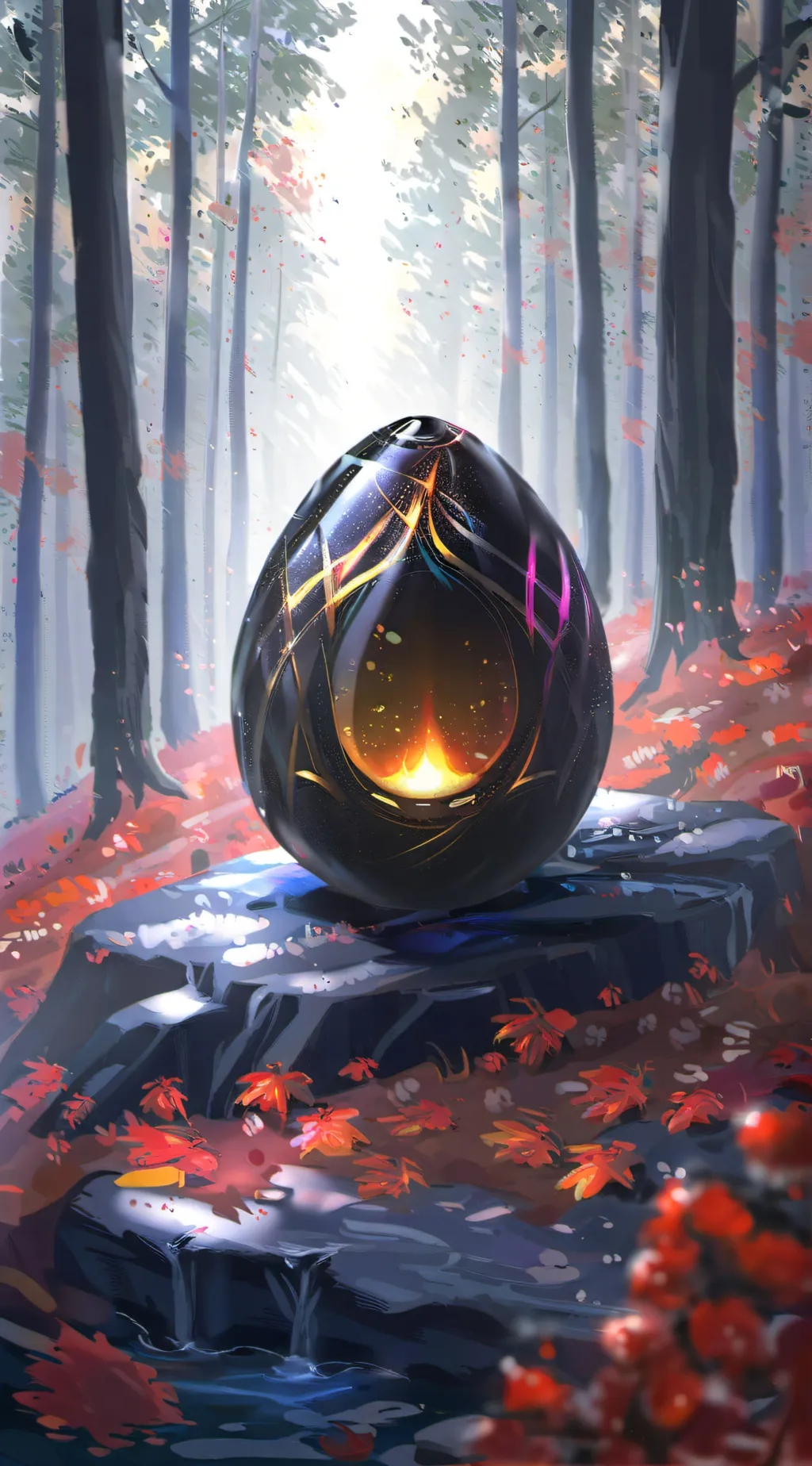 ai character: Dragon egg background