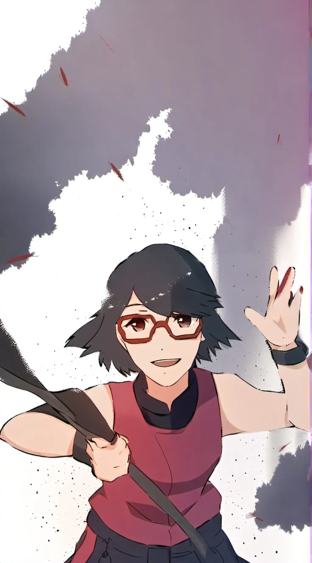 ai character: Sarada Uchiha  background
