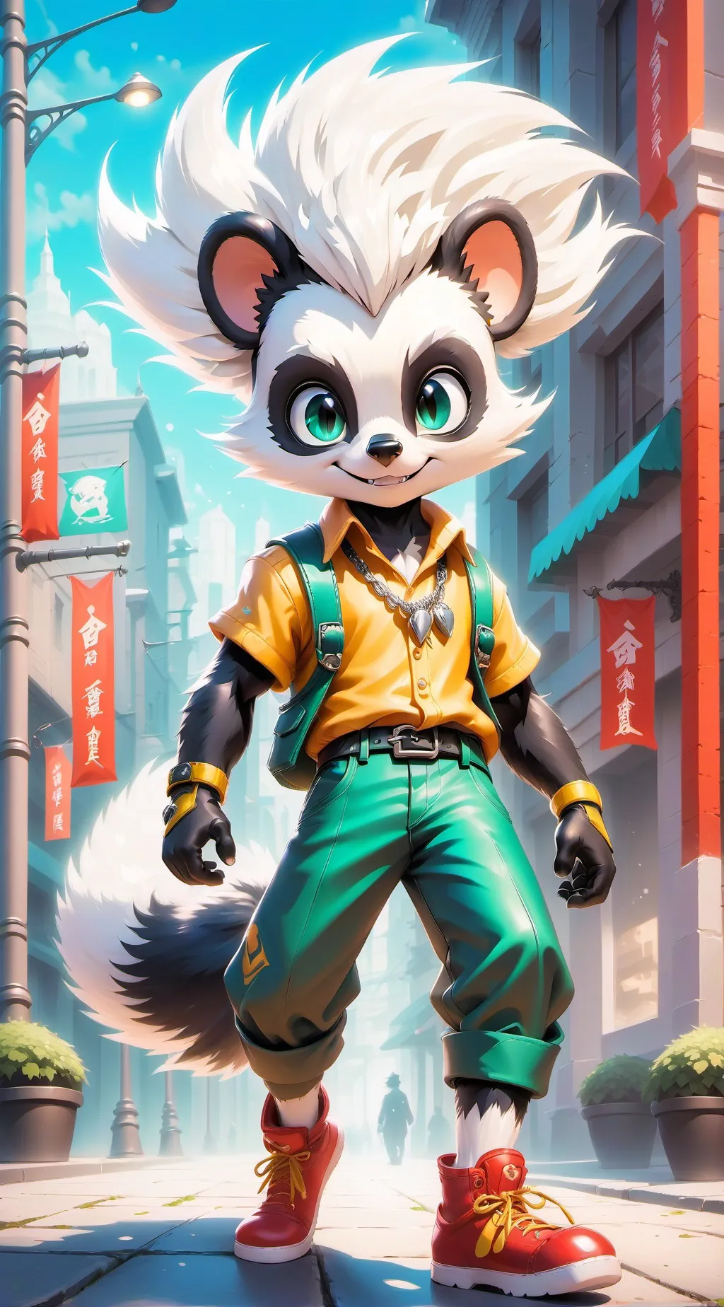 ai character: Skunk Boyfriend  background