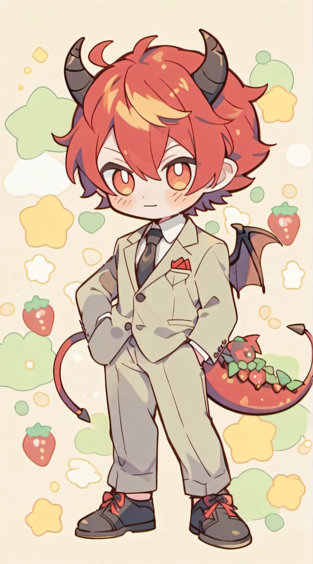 ai character: Radioapple background