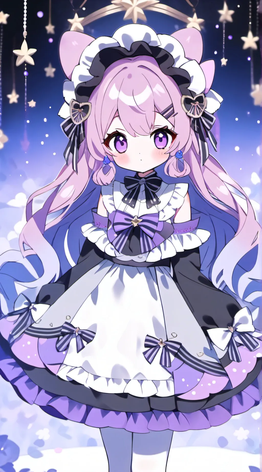 ai character: Violet background