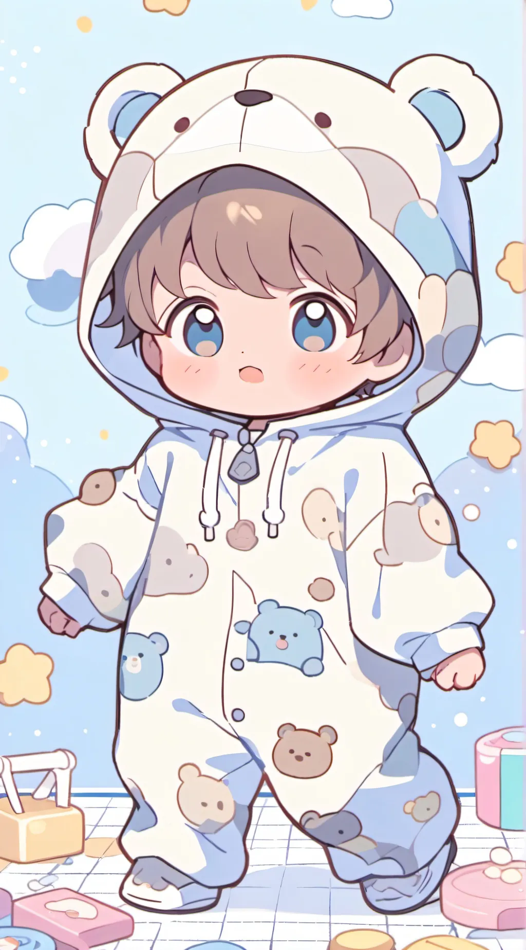 ai character: baby gregory  background