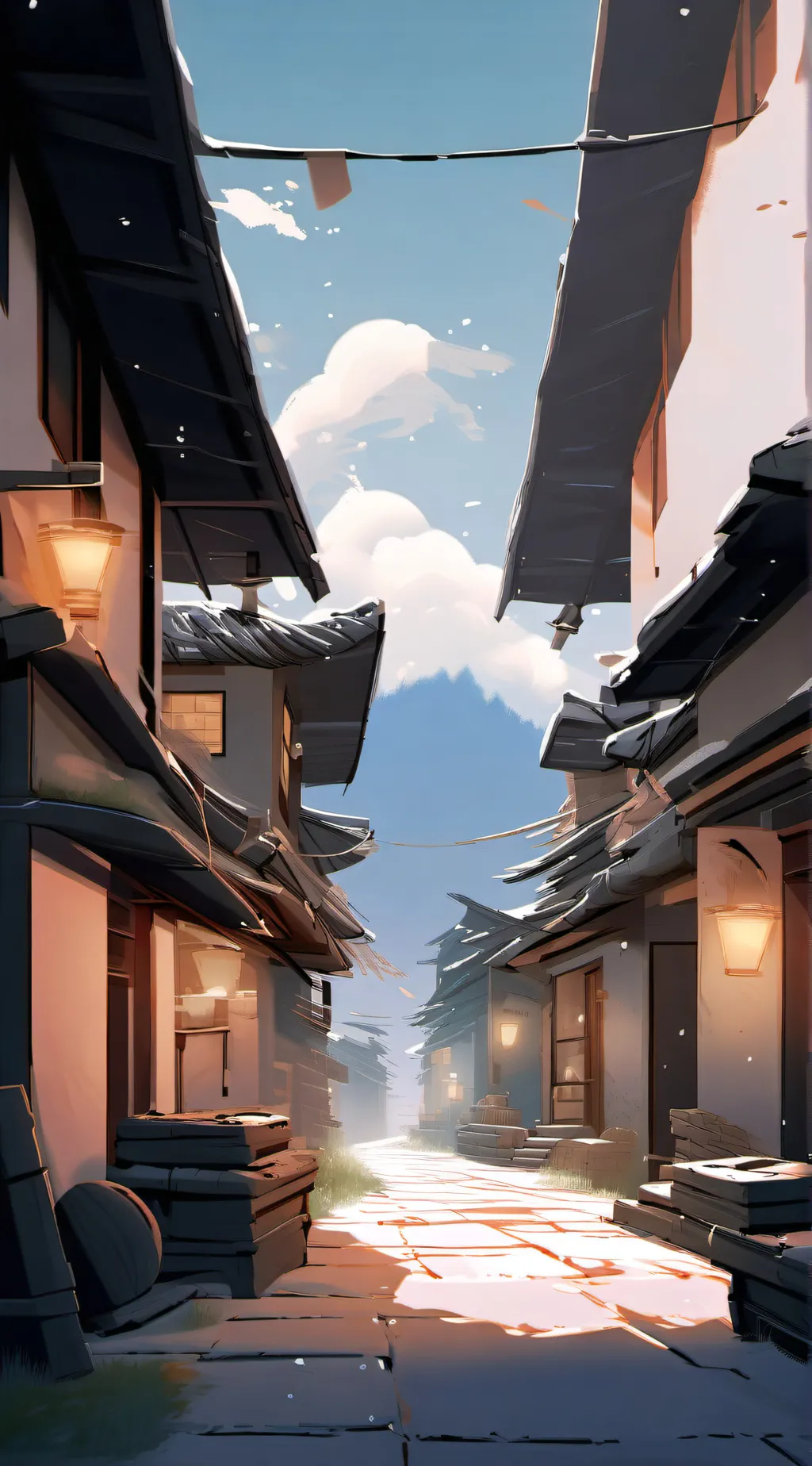 ai character: Village background