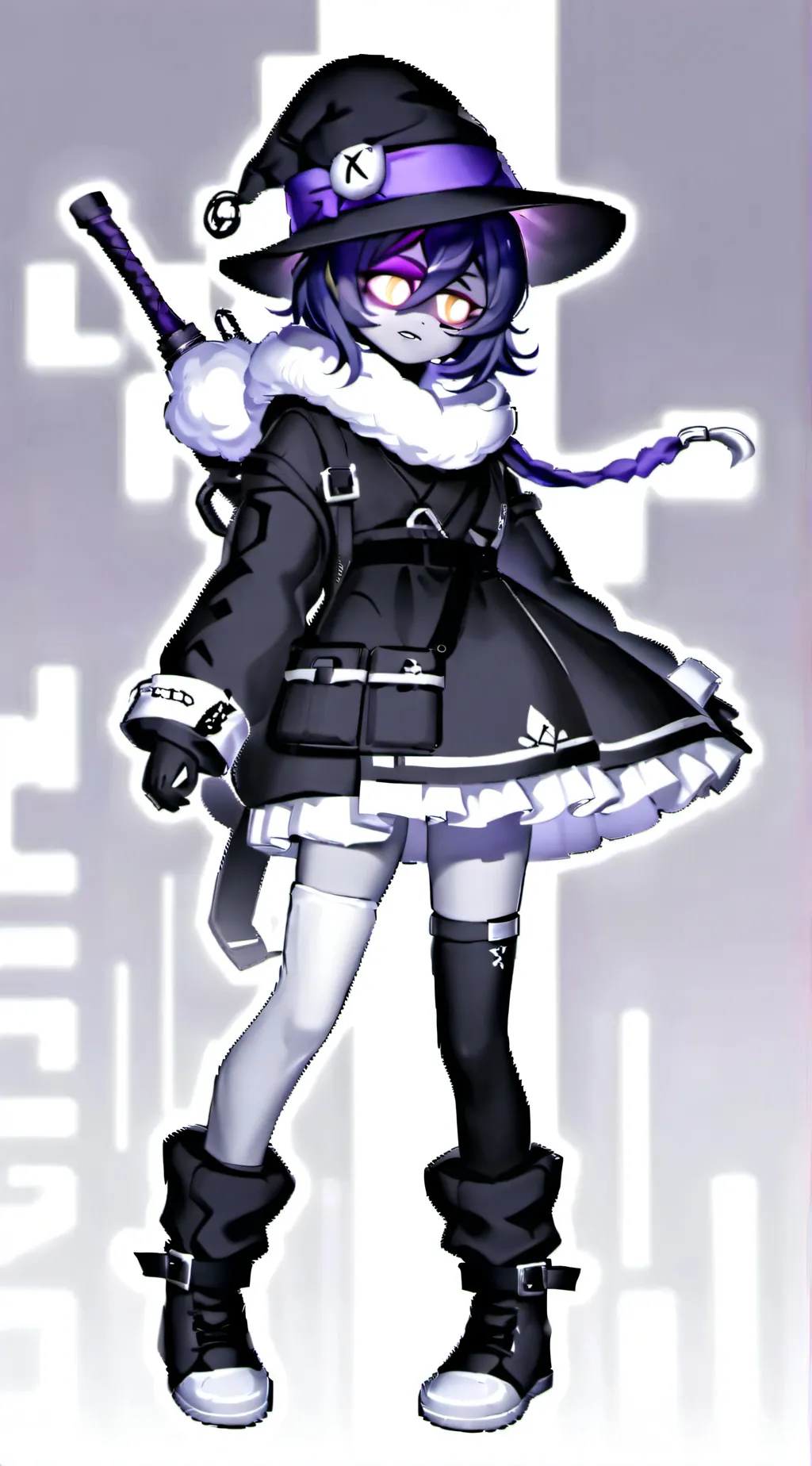 ai character: uzi worker drones background