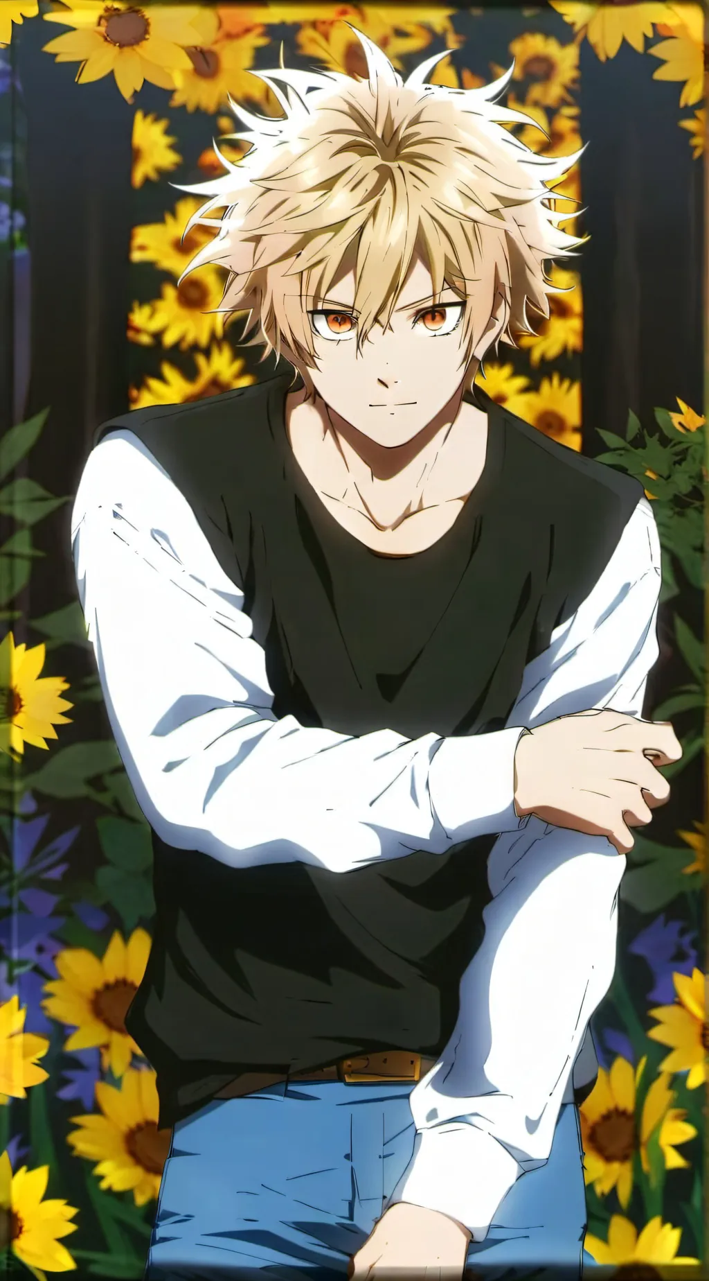 ai character: hair color mha background