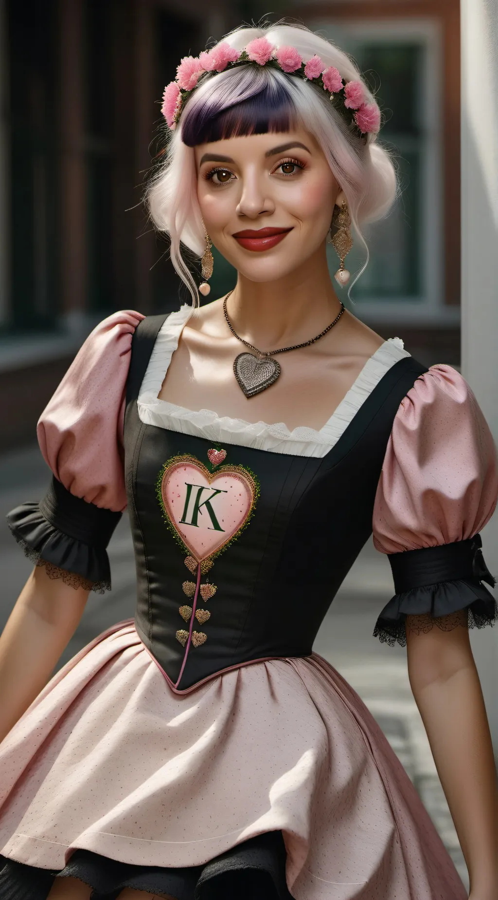 ai character: Melanie Martinez  background