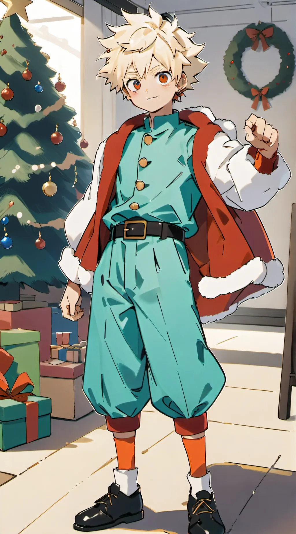 ai character: Katsuki Christmas background