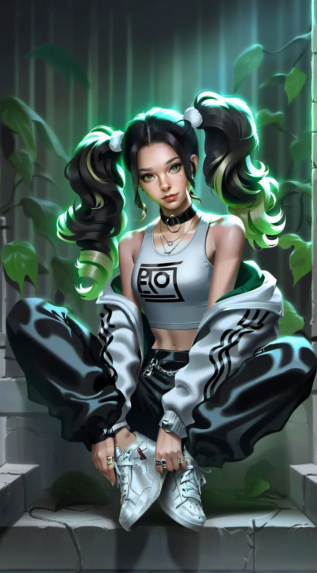 ai character: Bella porch background