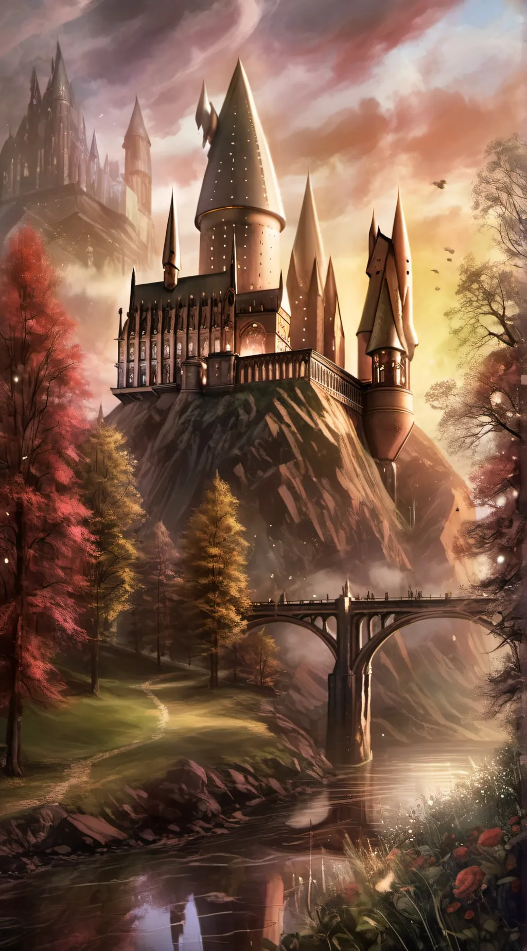ai character: Hogwarts school background