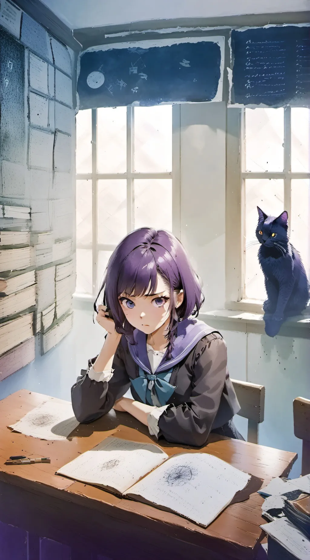 ai character: Evil school background