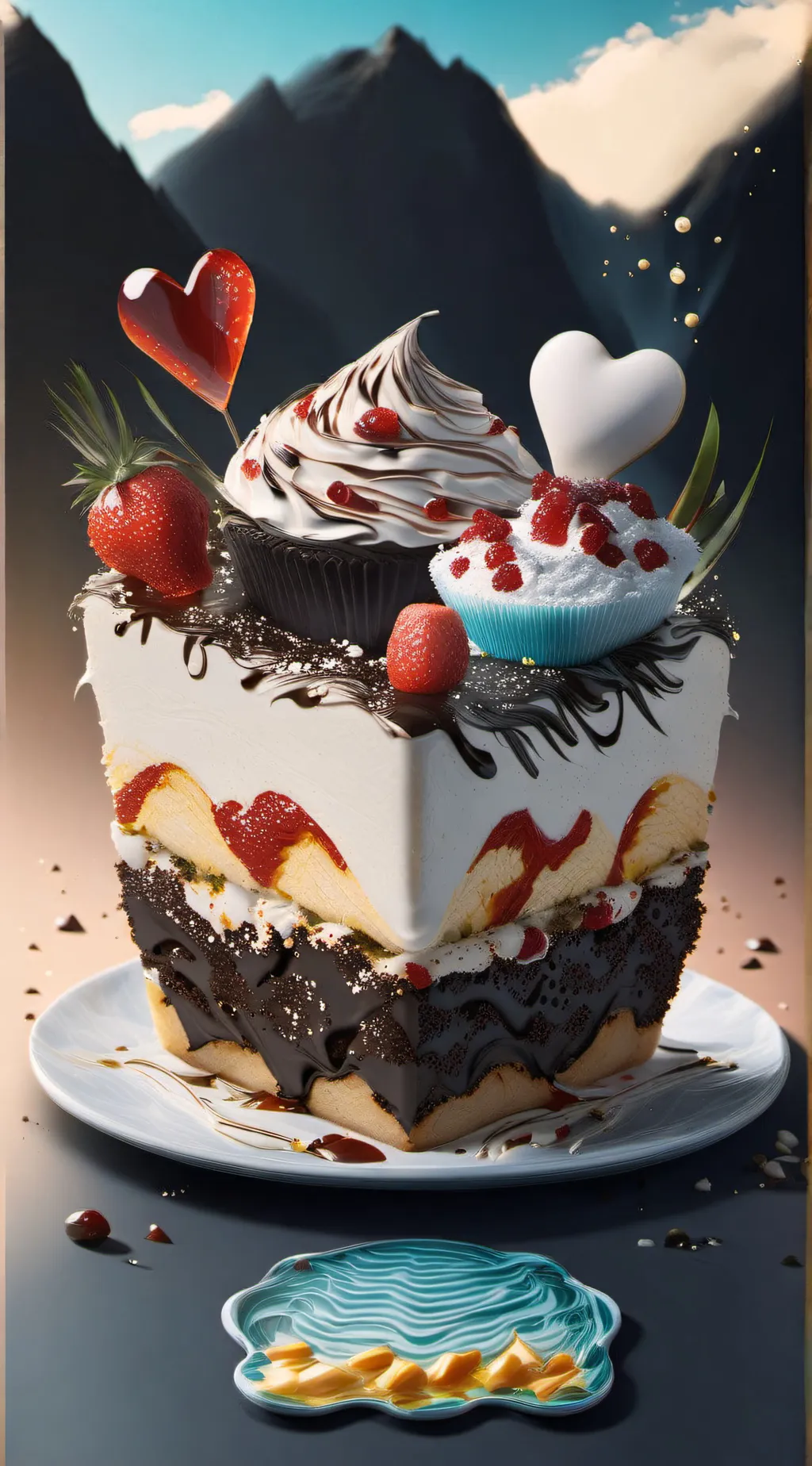 ai character: He loves food background