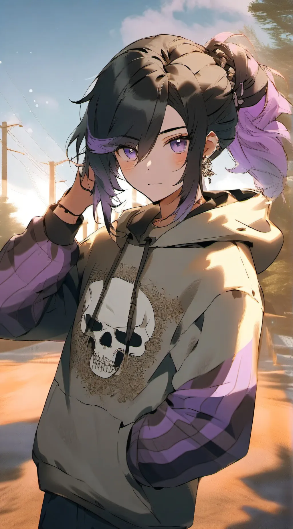 ai character: Améthyste background
