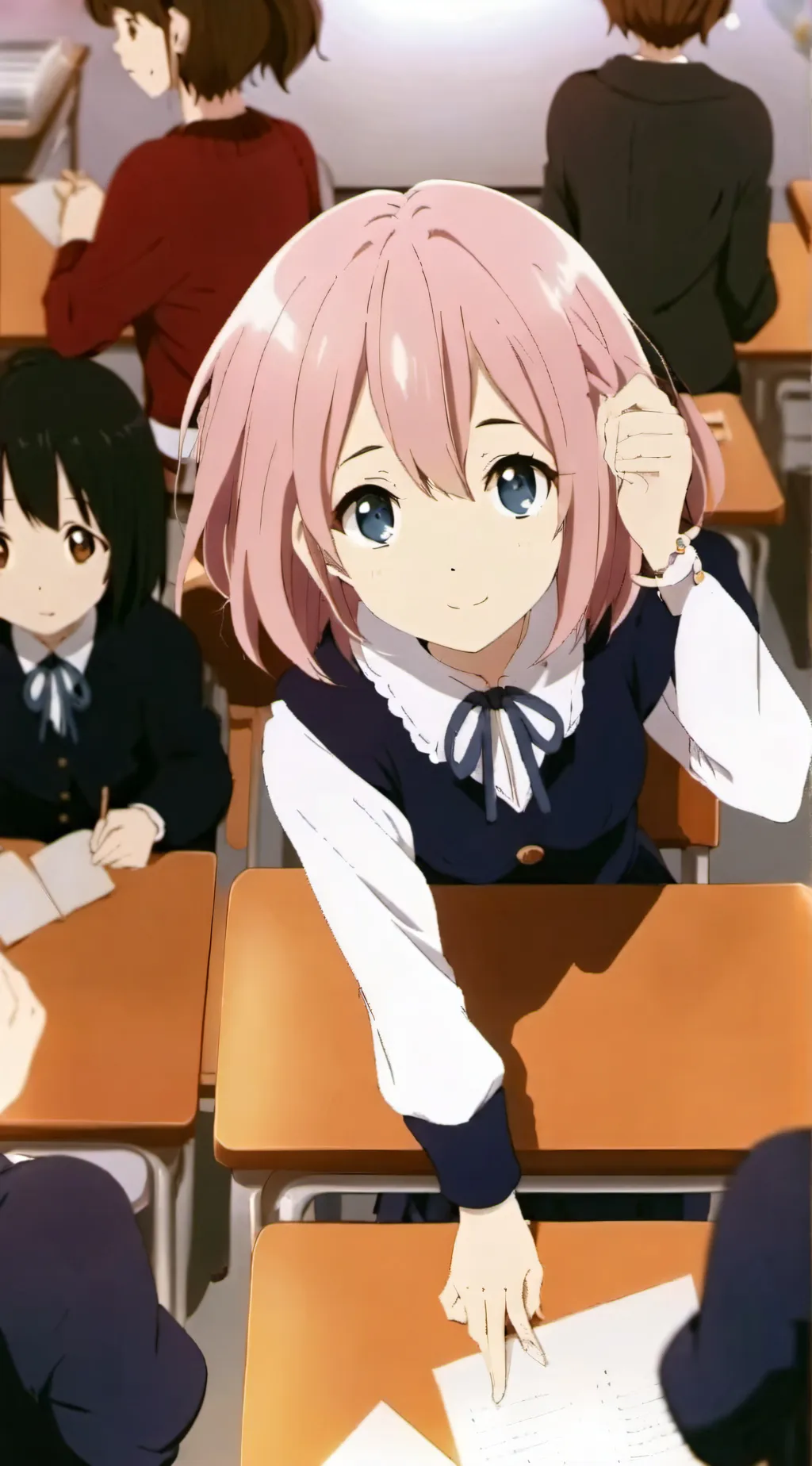 ai character: A Girl's Classroom background