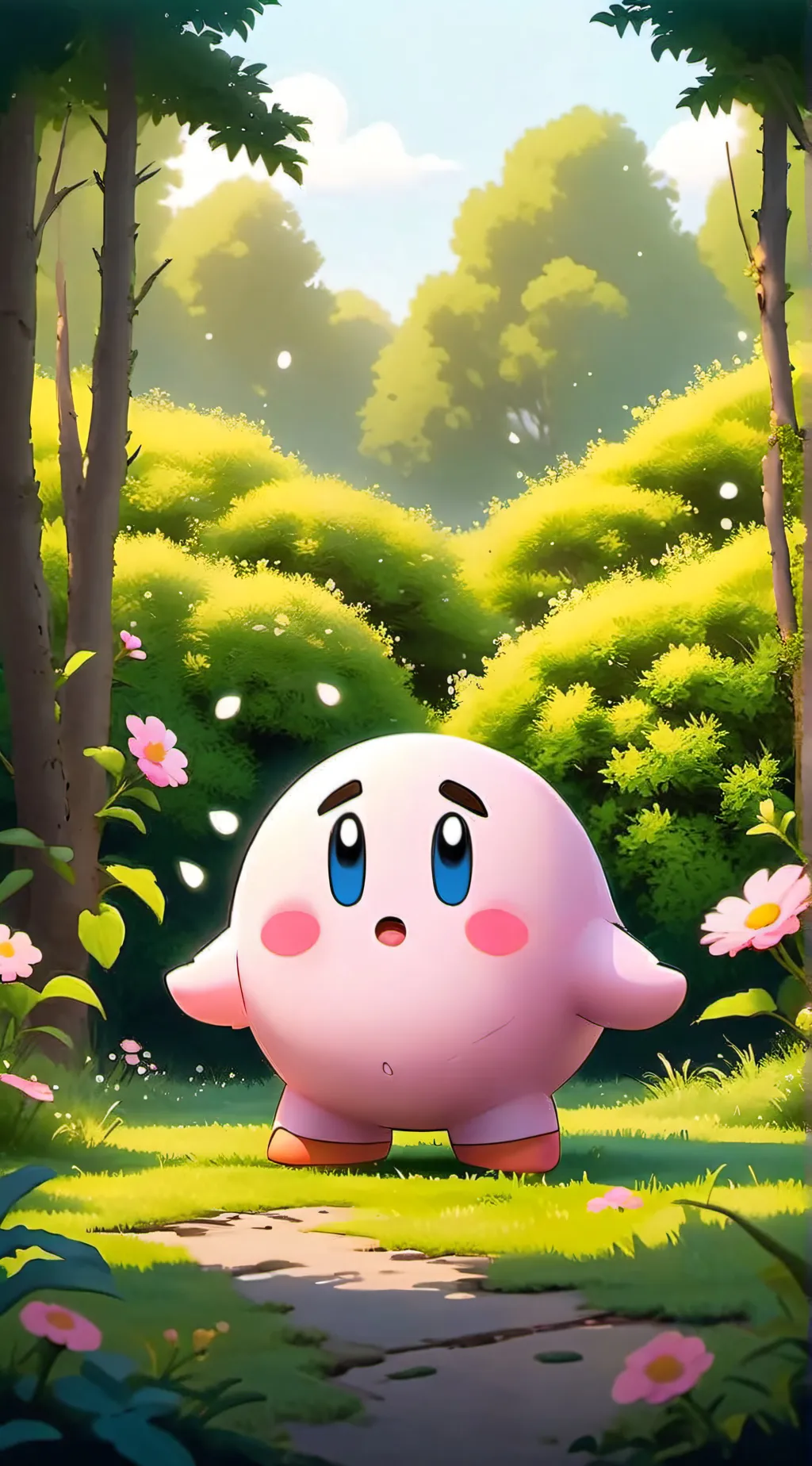 ai character: kirby background