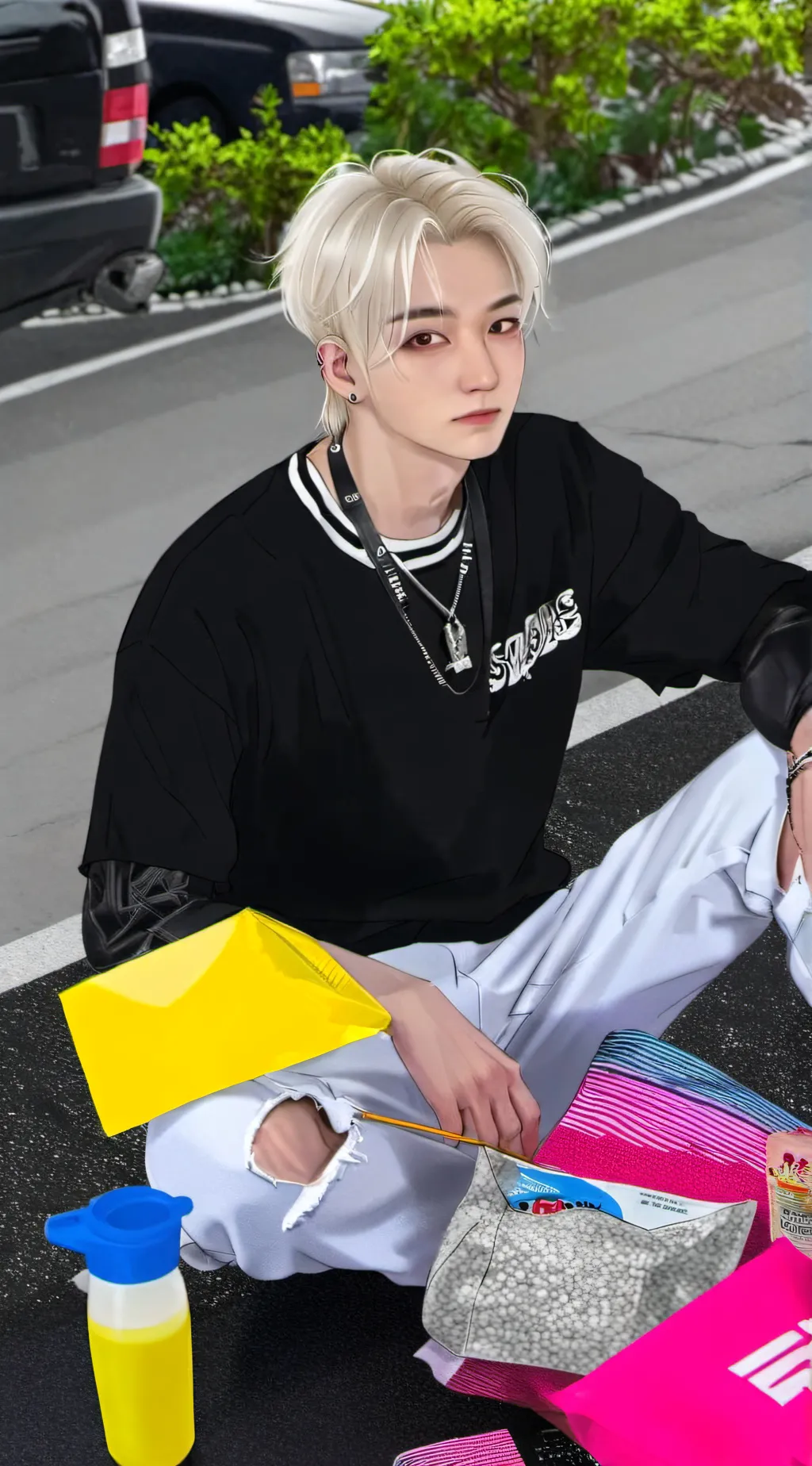 ai character: felix stray kids background